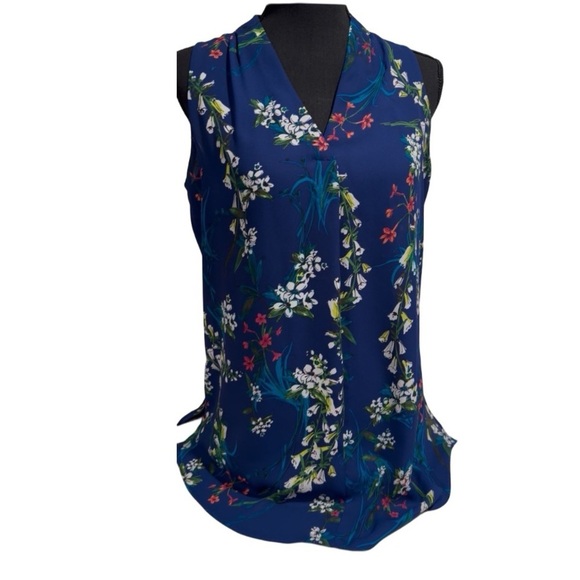 3x25* Worthington Sleeveless Floral Tank Blouse, Lightweight, Silky, Vibrant - Picture 1 of 15